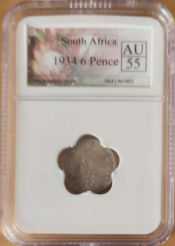 1934 6 Pence AU55