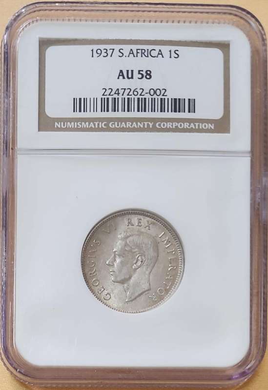 1937 Shilling AU58