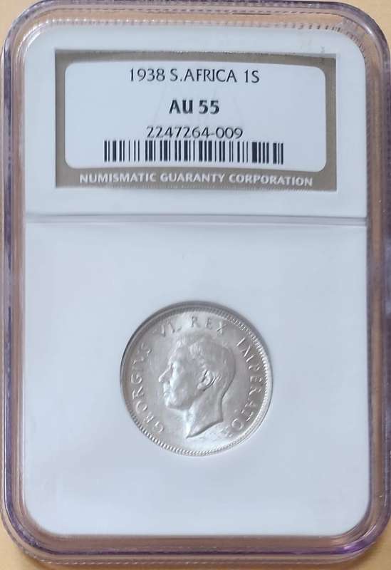 1938 One Shilling (1s) AU55