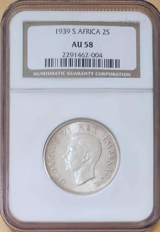 1939 Two Shillings (2s) AU58