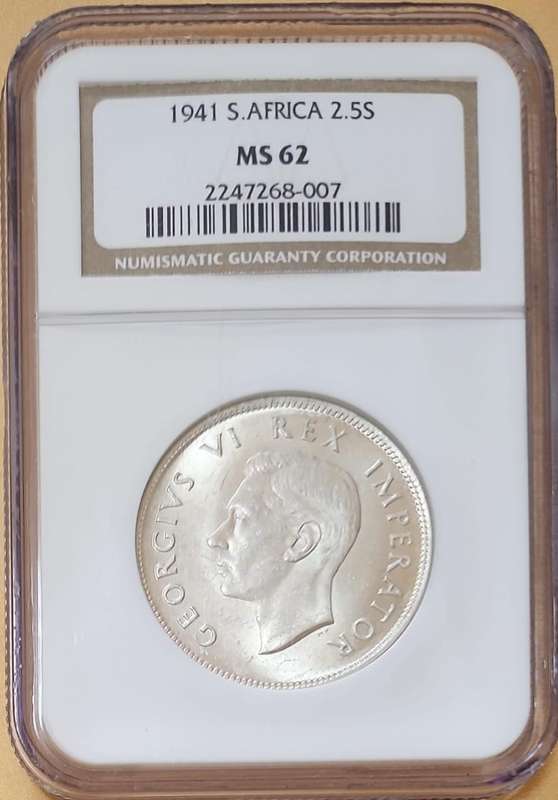 1941 Two and a Half Shillings (2.5s) MS62