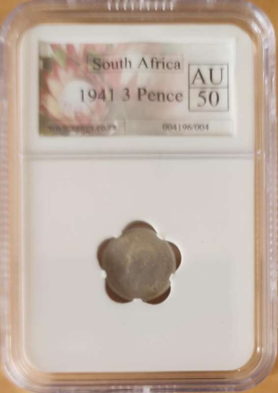 1941 3 Pence AU50