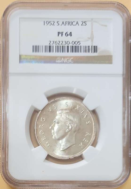 1952 2 shilling (2s) PF64