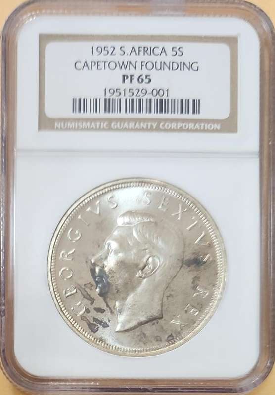 1952 5 shilling PF65