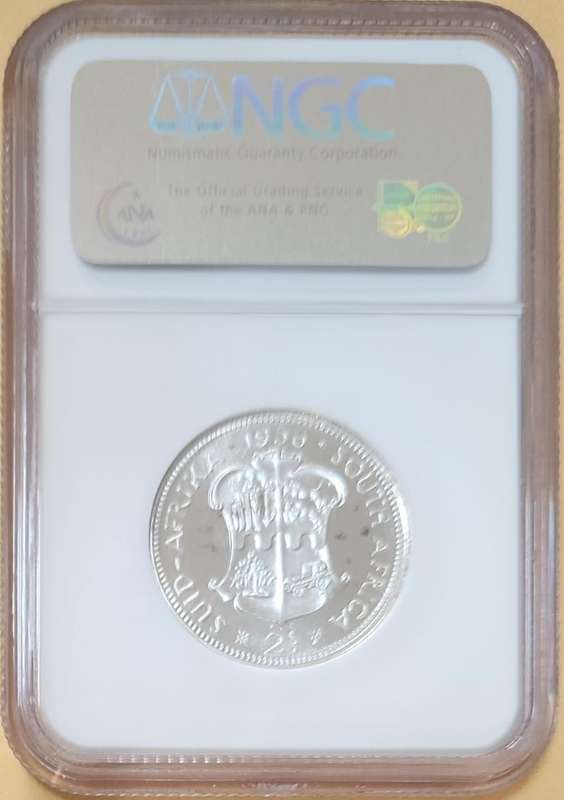 1956 2 shilling (2s) PF66