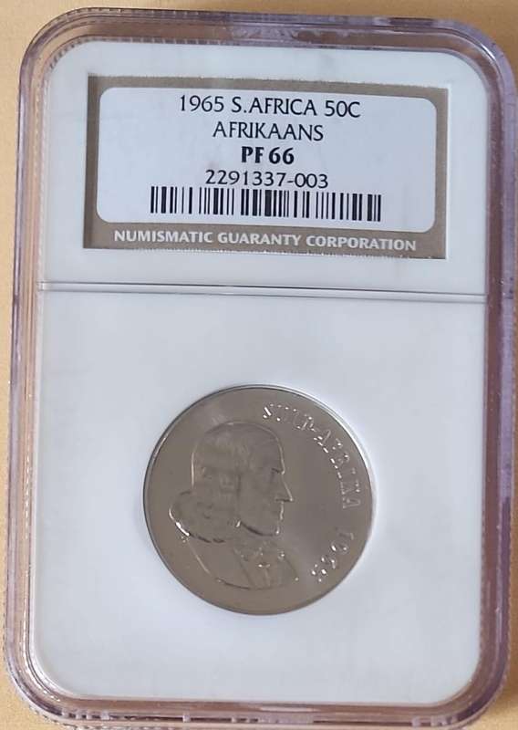 1965 50 cents (50c ) Afrikaans PF66