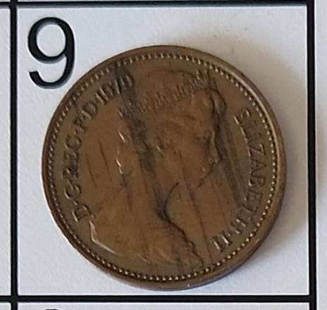 1979 Great Britain 1 New Penny with Striations