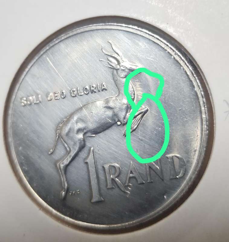 1990 R1 Error ~Struck Through~ Obv & Rev sides