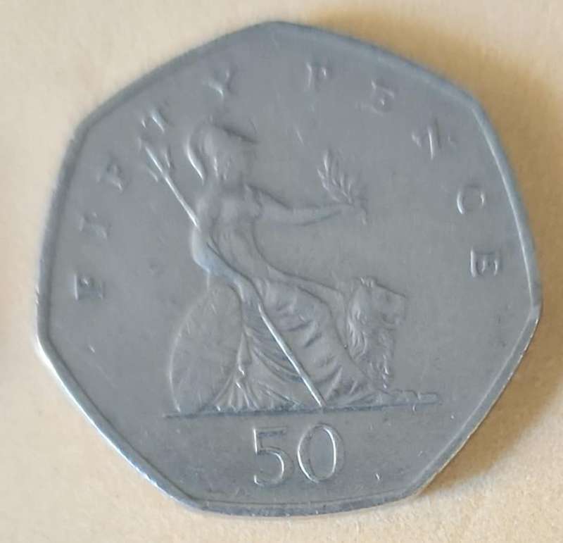 Great Britain collection of different dates ~ 1/2p, 6 P, shilling, 2 shilling, 10 P, 20 P & 50 Pence