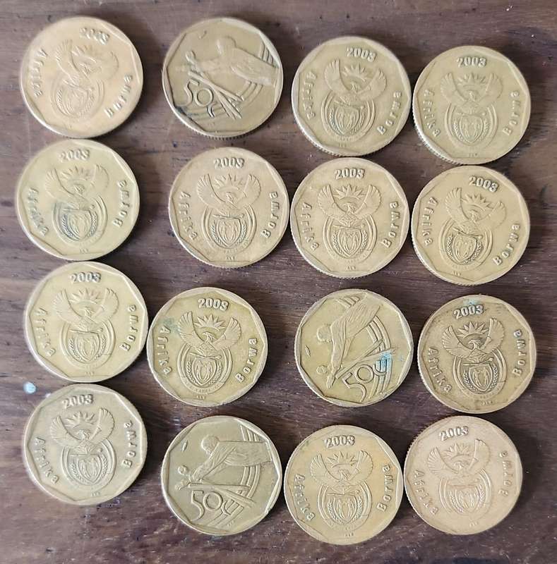 2003 50c CRICKET ( BID PER COIN)