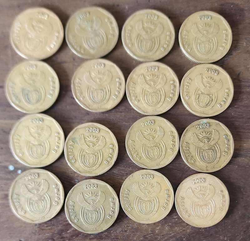2003 50c CRICKET ( BID PER COIN)
