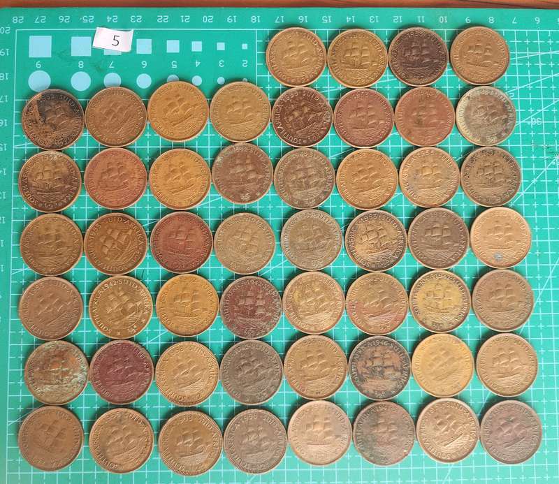 Union Half Penny Set ~ 1/2D ~ 52 Coins