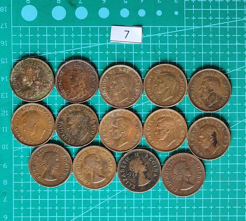 Union Half Penny Set ~ 1/2D ~  13Coins