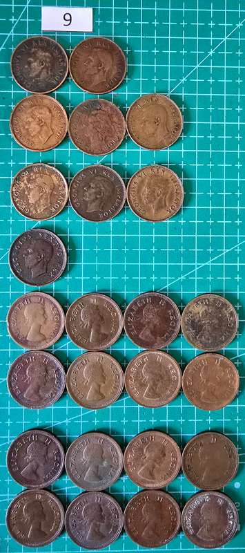 Union Quarter Penny Set ~ 1/4D ~ 25 Coins