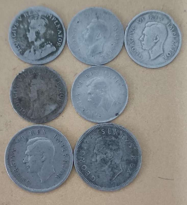 3 Pence ~ 1932, 1941, 1943 & 6 Pence ~ 1942, 1950 Silver Lot!