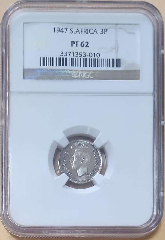 1947 Threepence PF62