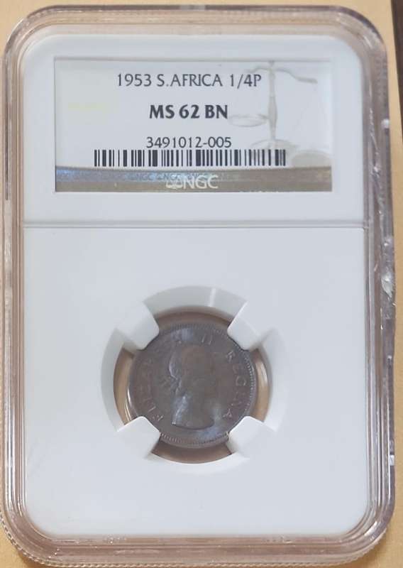 1953 Quarter Penny (1/4D) MS62BN