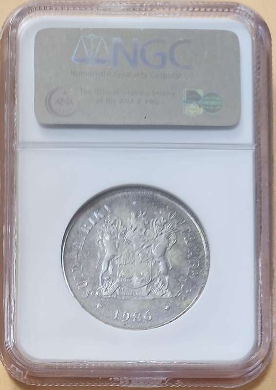 1986 R1 Silver PF64 ~ Johannesburg Centenary