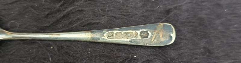 Vintage Silver Coloured Metal Apple Shaped Trinket Pot & Liner, with EPNS silver spoon