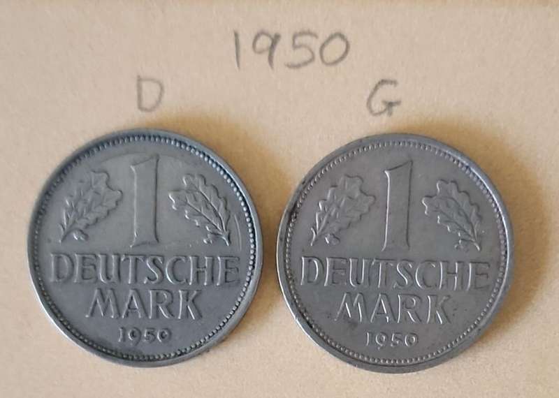 1950 D & G German 1 Mark