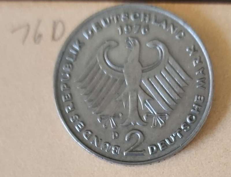 1976 D German 2 Mark