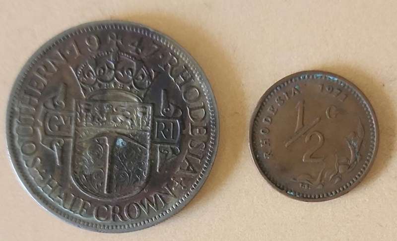 Southern Rhodesia~ 1947-1/2c, 1971-1/2 Crown