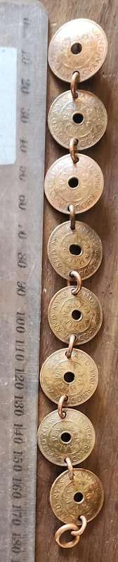 Rhodesia & Nyasaland Half Penny Coin ~ Bracelet