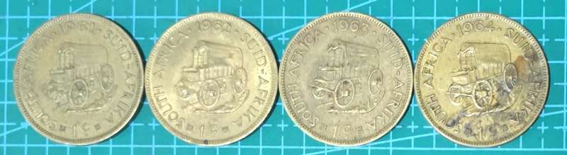 1961, 1962, 1963, and 1964 One Cent~ Set!