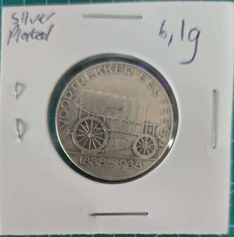 Voortrekker Eeufees 1838-1938 ~ Ossewa Medals ~ 925 Silver (J.J. PAGE) ~ 4 Items - Memorabilia
