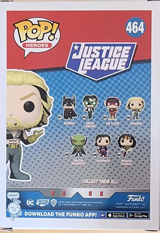 POP! HEROES ~ JUSTICE LEAGUE ~ AQUAMAN - Funko SPECIAL EDITION