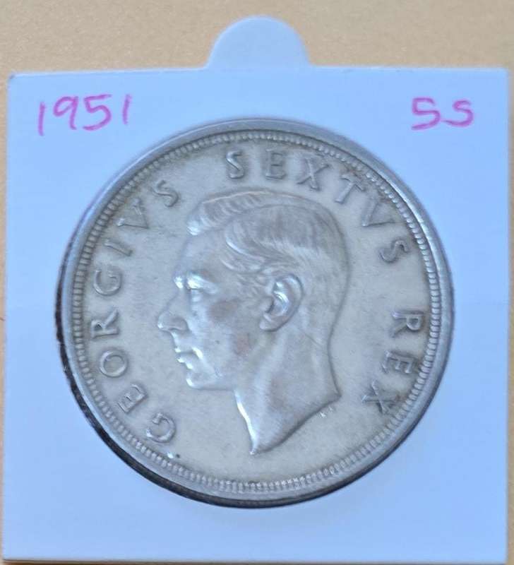 1951 Five Shillings ~ Crown (5s)