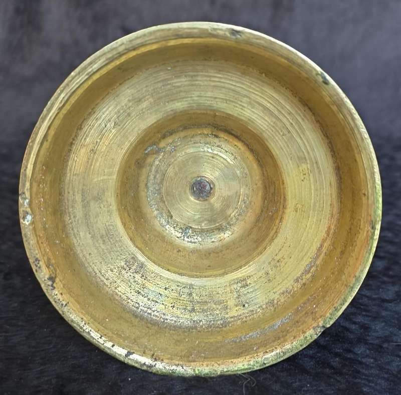 Vintage brass candlestick with dragon fish figure