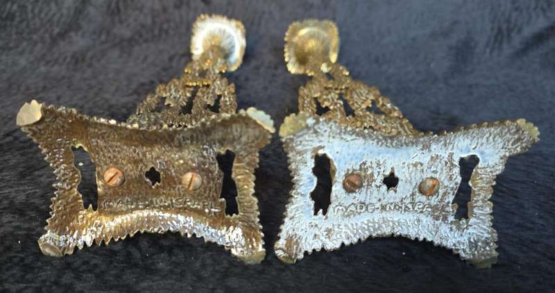 Vintage Brass Candle Stick Set, Judaica Designs ~Made in Isreal