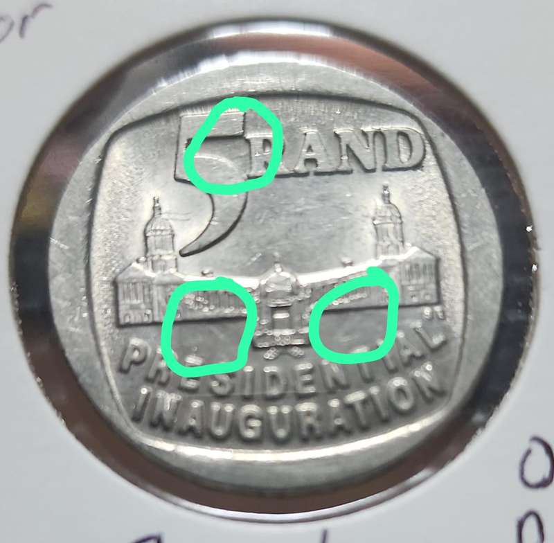 1994 R5 Error ~Struck Through~ Obv & Rev sides