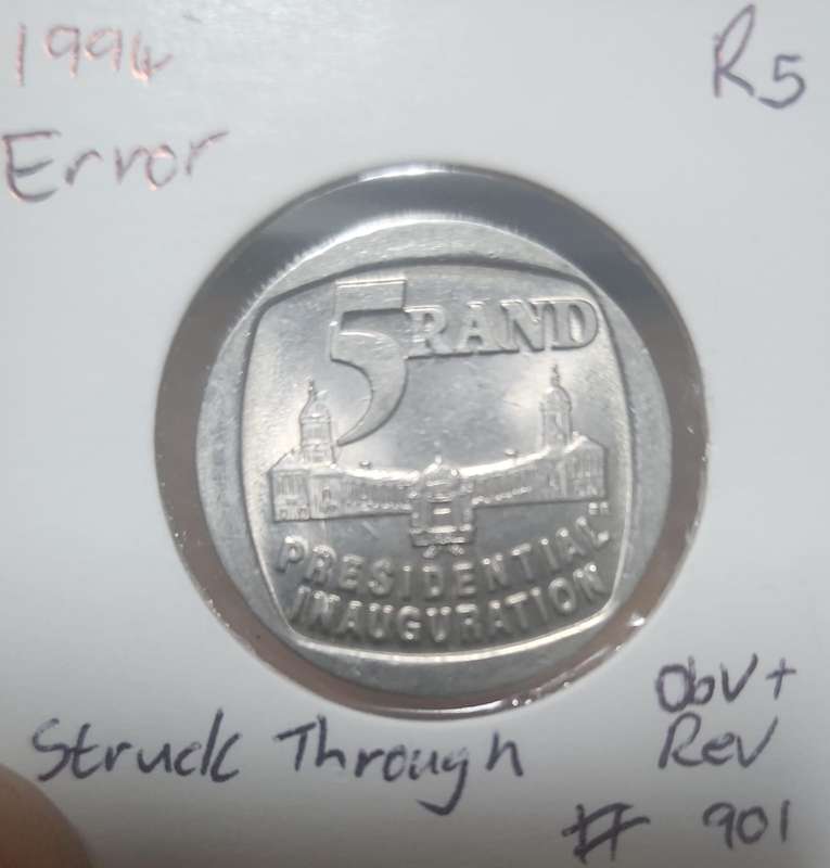 1994 R5 Error ~Struck Through~ Obv & Rev sides