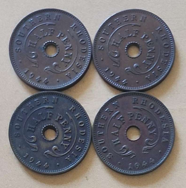 Southern Rhodesia Half Penny ~ 1944 ~ Bid per Coin