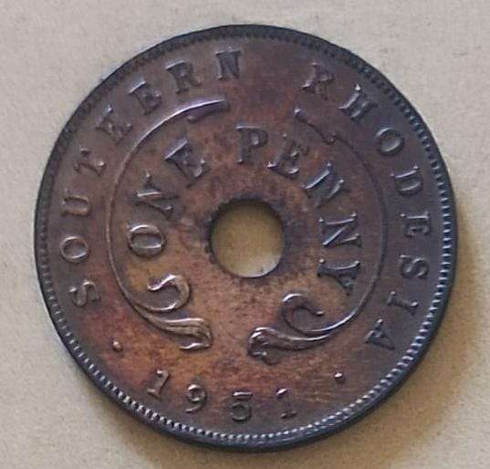 Southern Rhodesia One Penny ~ 1951 ~ Nice Toning