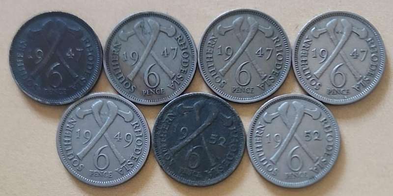 Southern Rhodesia 6 Pence ~Bid per Coin