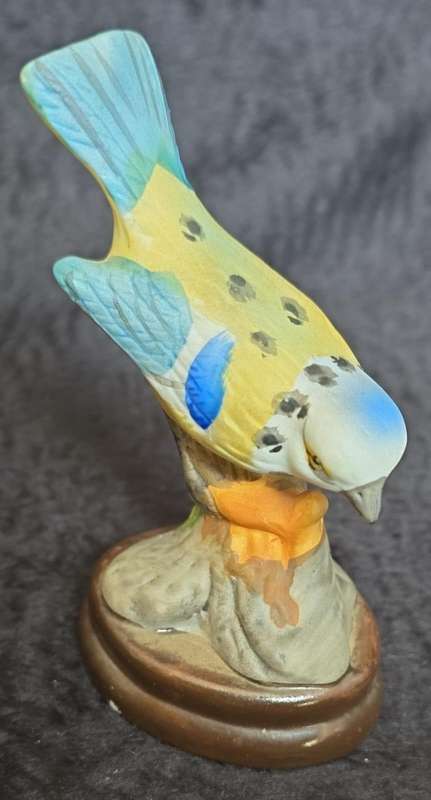 Vintage Porcelain Blue Tit