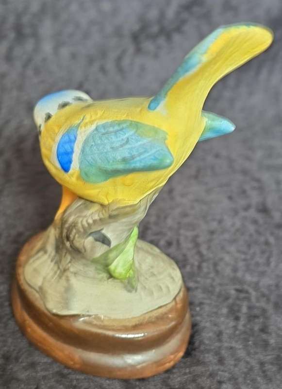 Vintage Porcelain Blue Tit