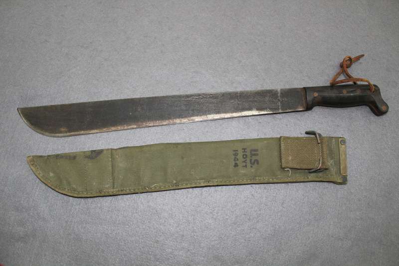 WW2 U.S Machete, Collins 1944 - with scabbard