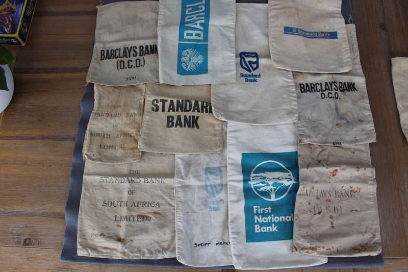 Vintage money bank bags