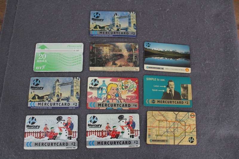 Phone Cards - British from the 80's - take all 10 for R 75!