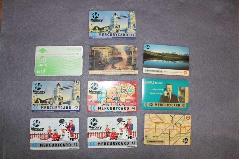 Phone Cards - British from the 80's - take all 10 for R 75!