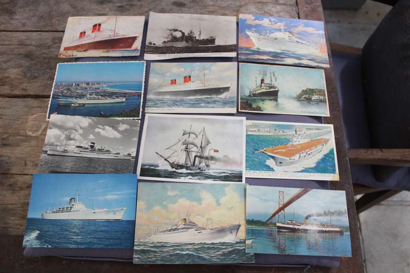 Ship postcards x 12