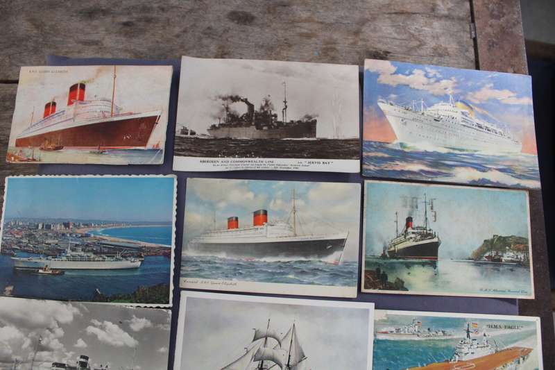 Ship postcards x 12