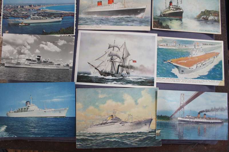 Ship postcards x 12