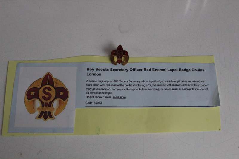 Scouts - Very rare Officer badge!.....details below.....