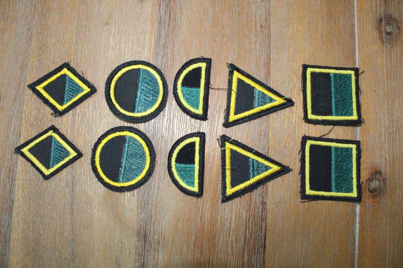 SA Infantry set of 5 pairs of company badges.....see below.....