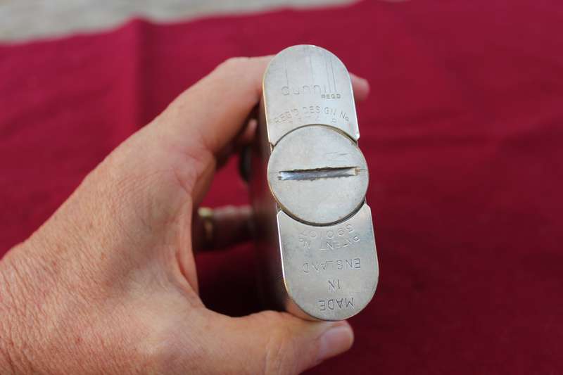 Dunhill 'Giant' Lighter with Silver Plated Engine Turned Finish